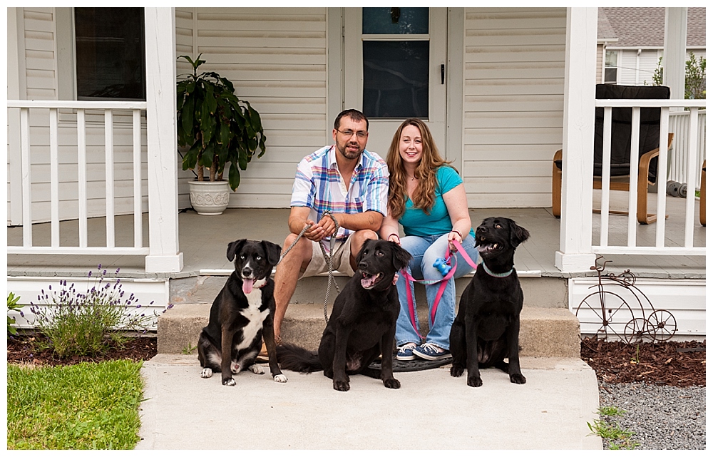 North Beach Maryland Engagement Photography with dogs