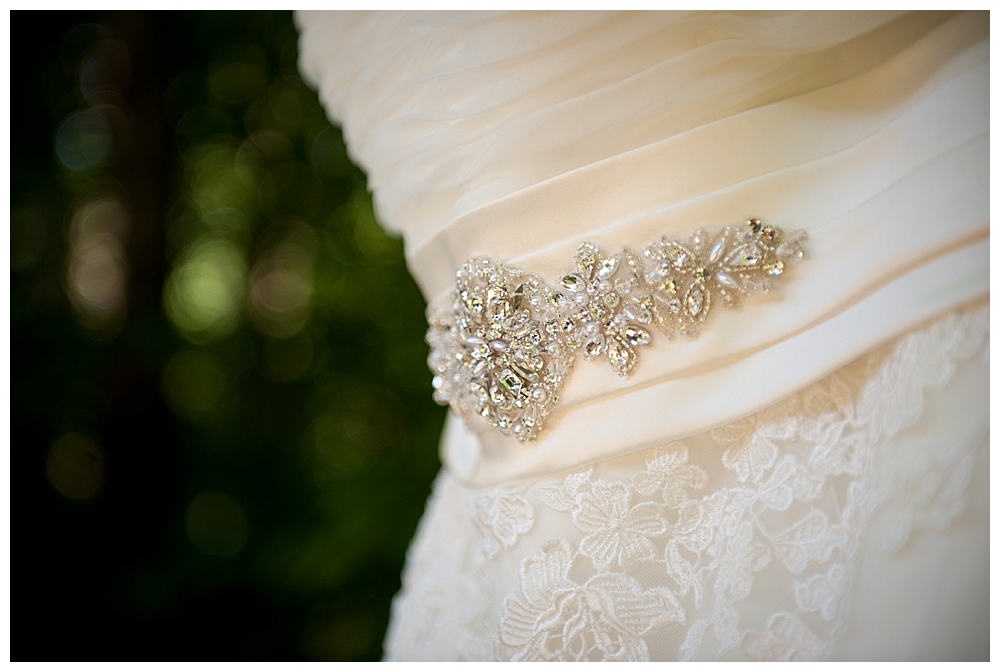 beading on wedding dress