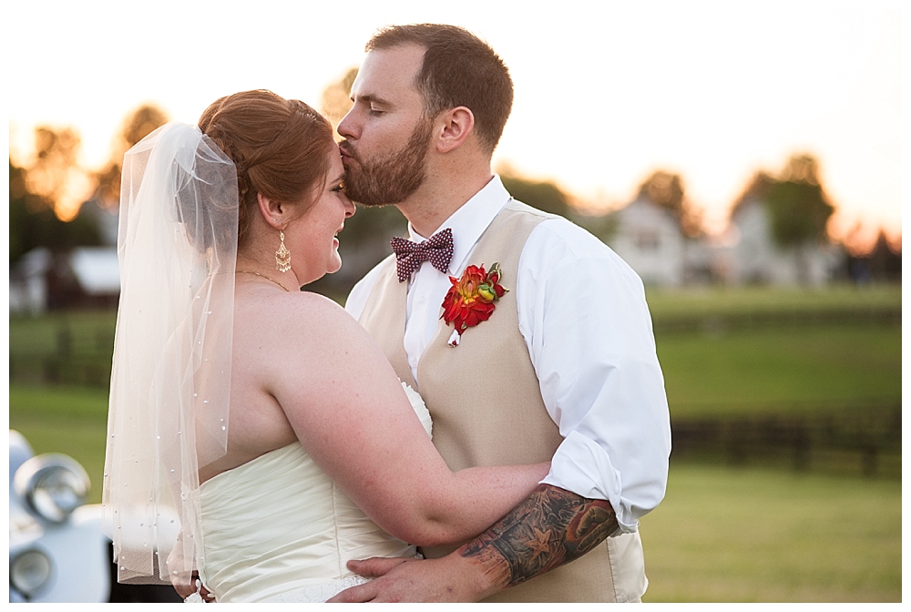 bride and groom with tattoos portrait