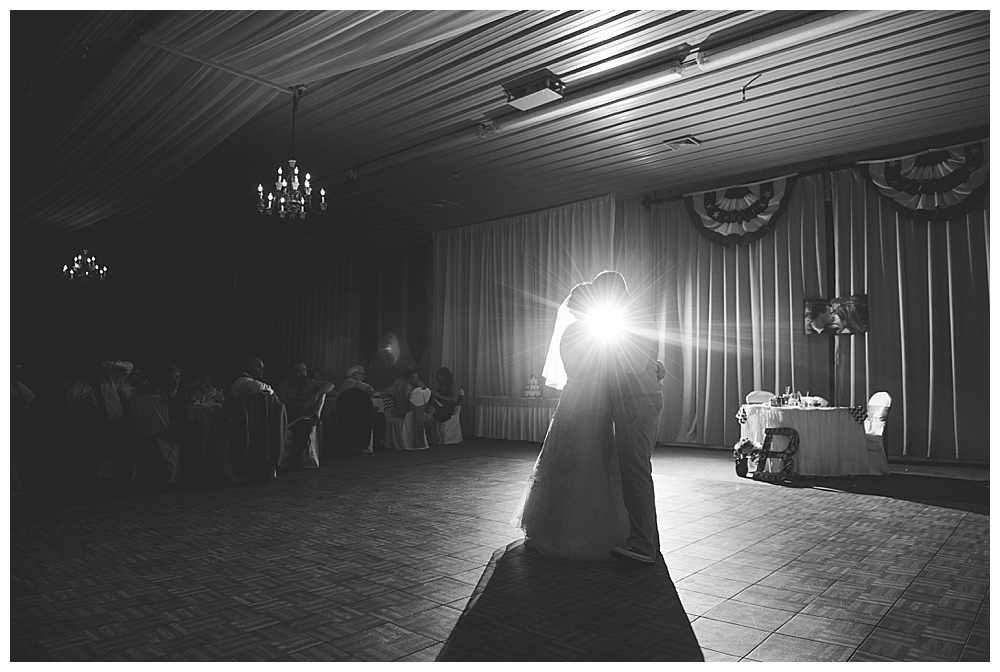 bride and groom first dance