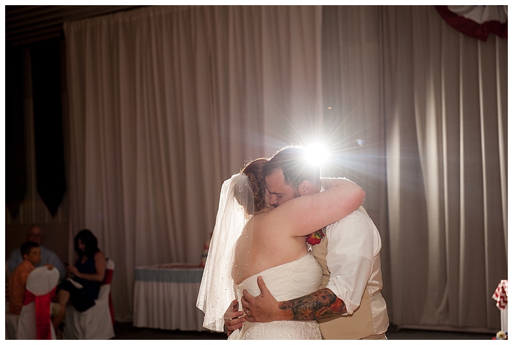 bride and groom first dance