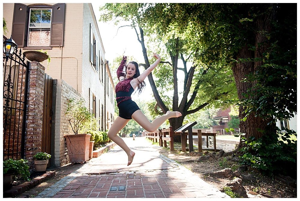 Georgetown dancer portraits leaping