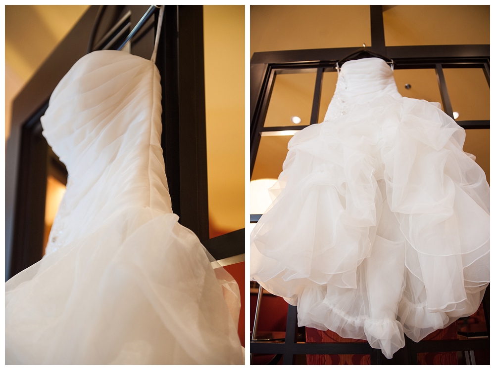 Wedding dress hi low