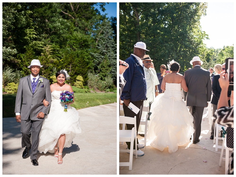 father walking bride down aisle