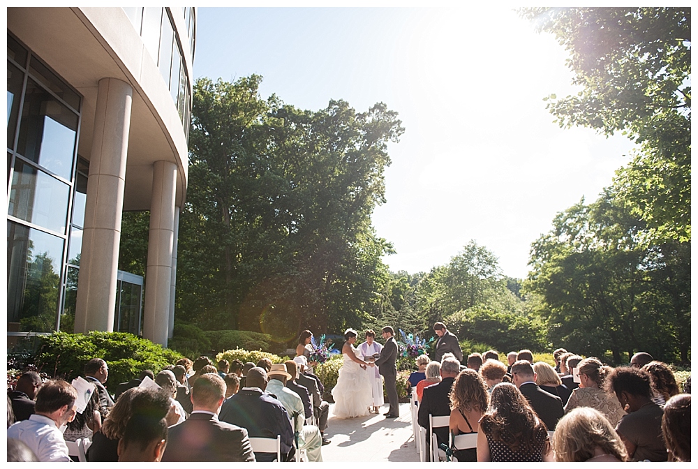 wedding ceremony backlit