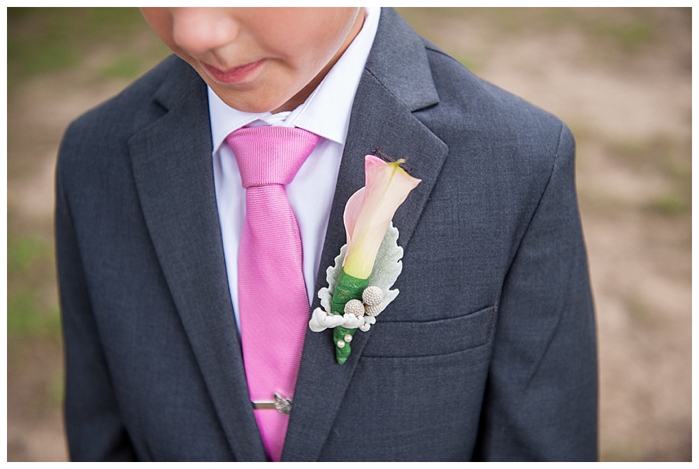 ring bearer with pink tie