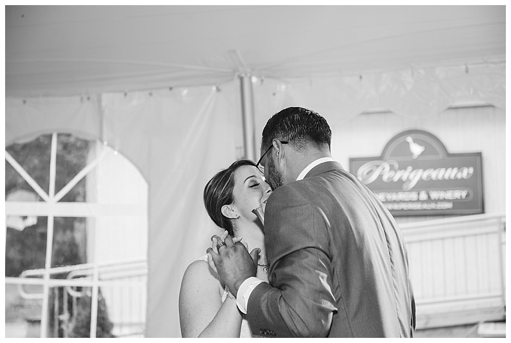 bride and groom first dance