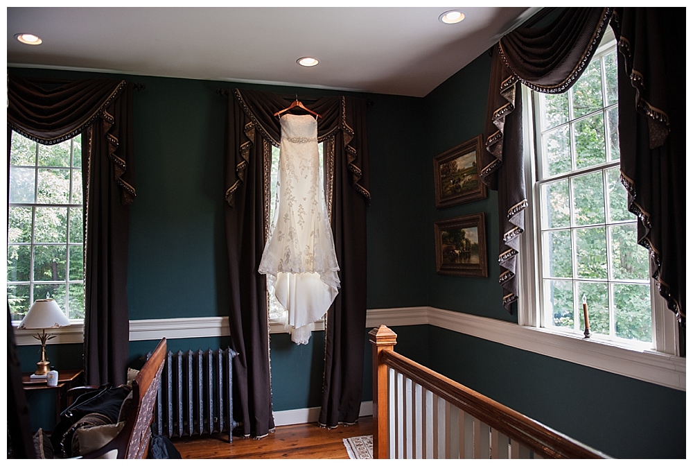 Wedding Dress in front of window