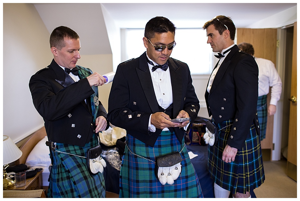 groomsmen in kilts