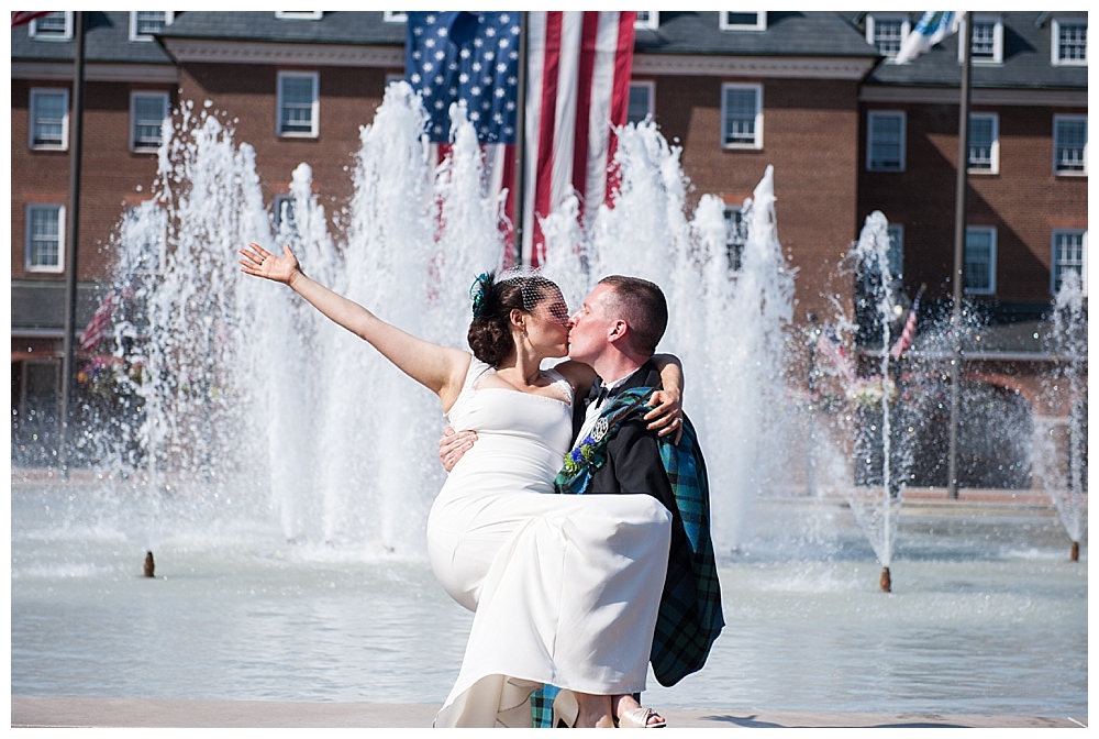 Fountain Old Town Alexandria Wedding