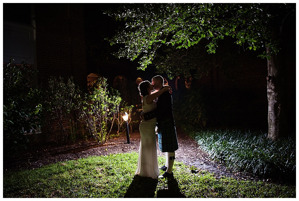 Bride and Groom Backlit Portrait