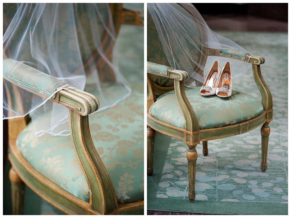 Wedding Shoes Badgley Mischka and veil