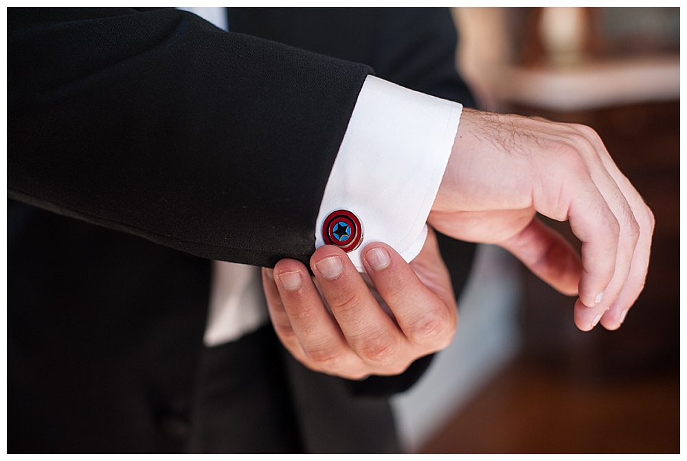 captain america cufflinks groom