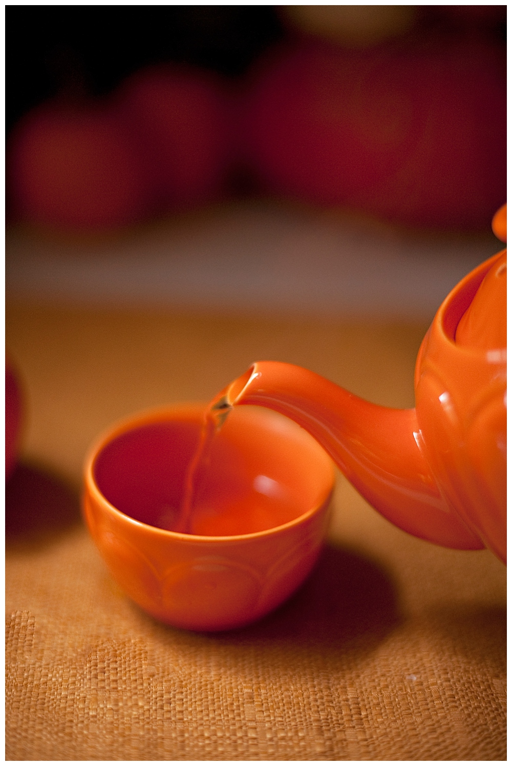 orange teapot