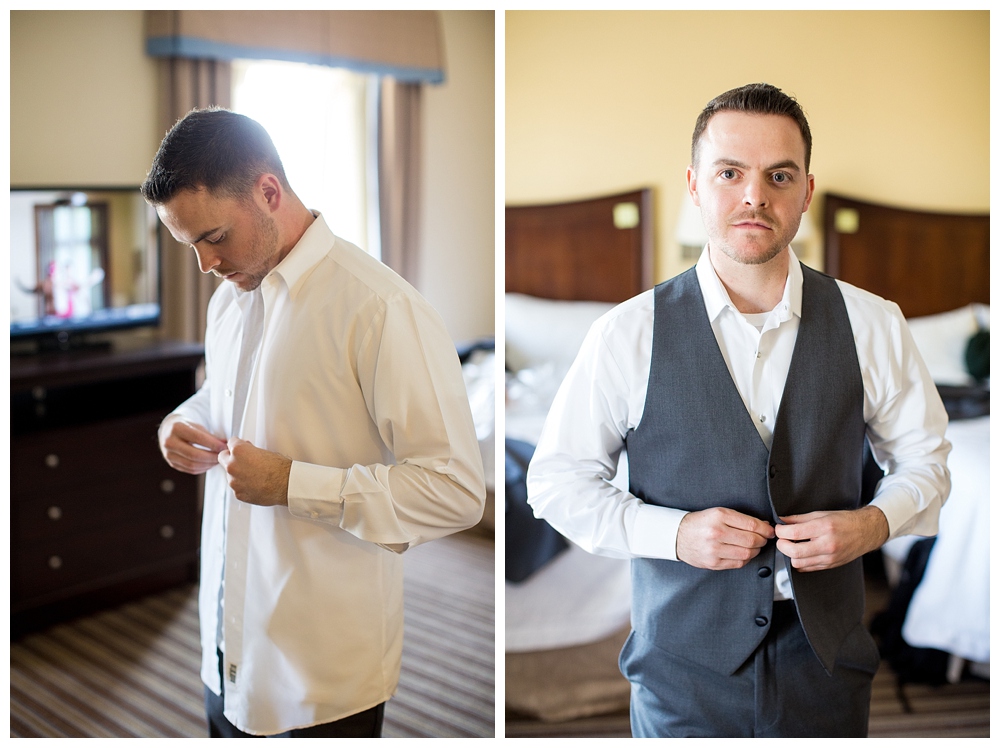 groom getting dressed