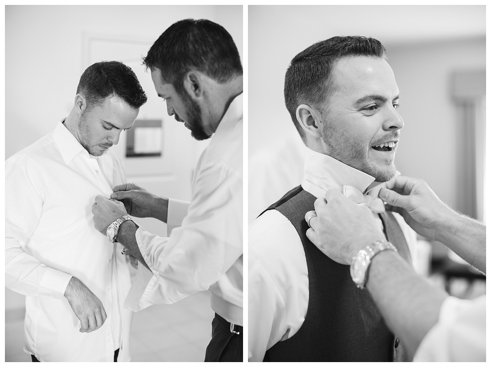 groom getting dressed