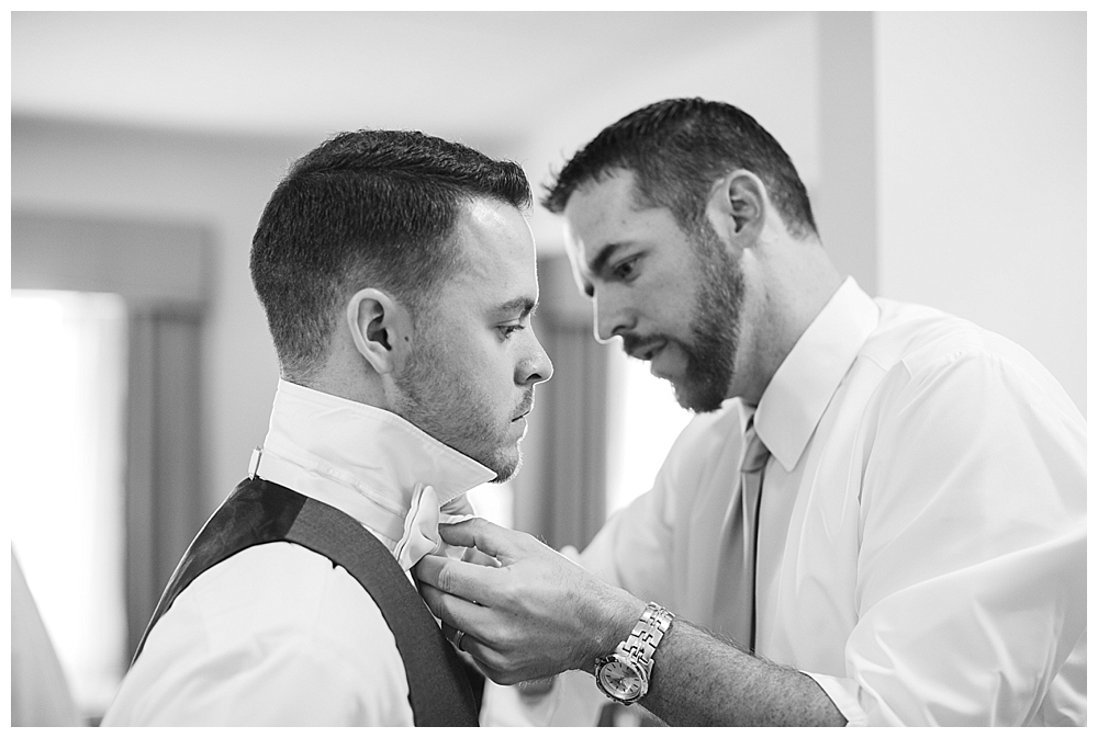 groom getting dressed