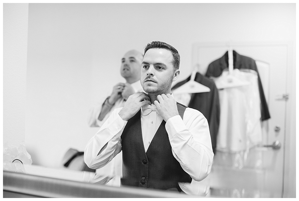 groom getting dressed