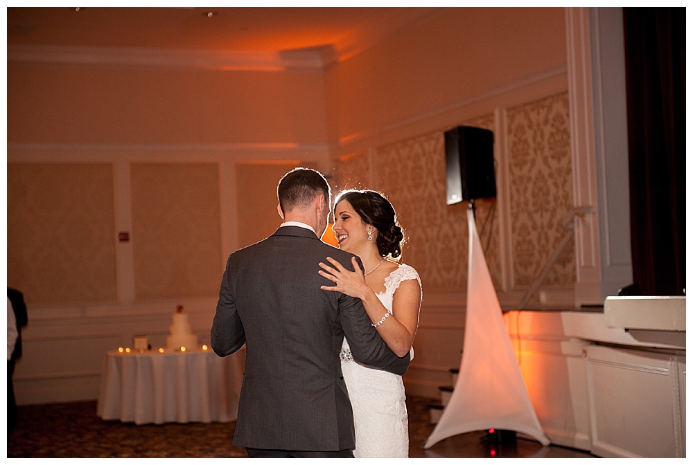 bride and groom first dance