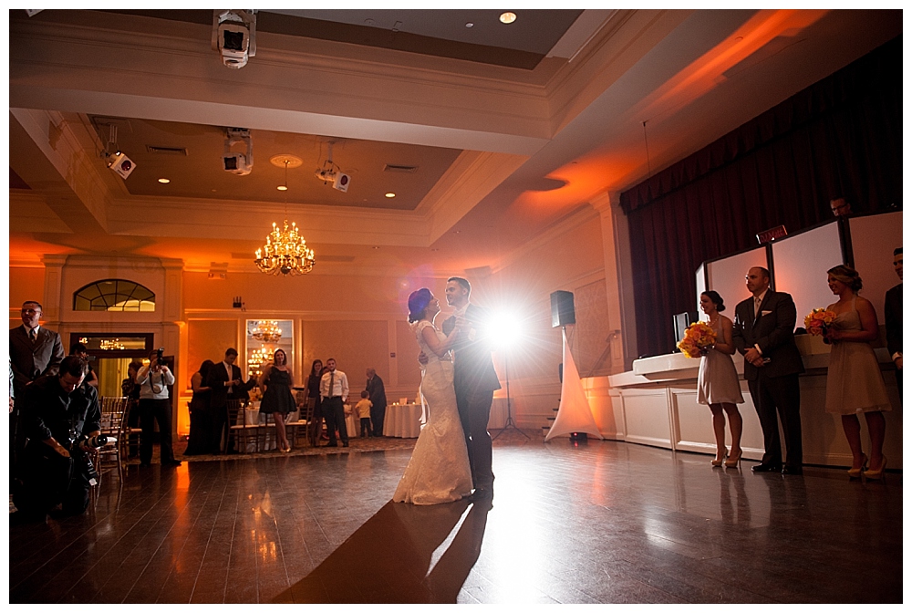 bride and groom first dance