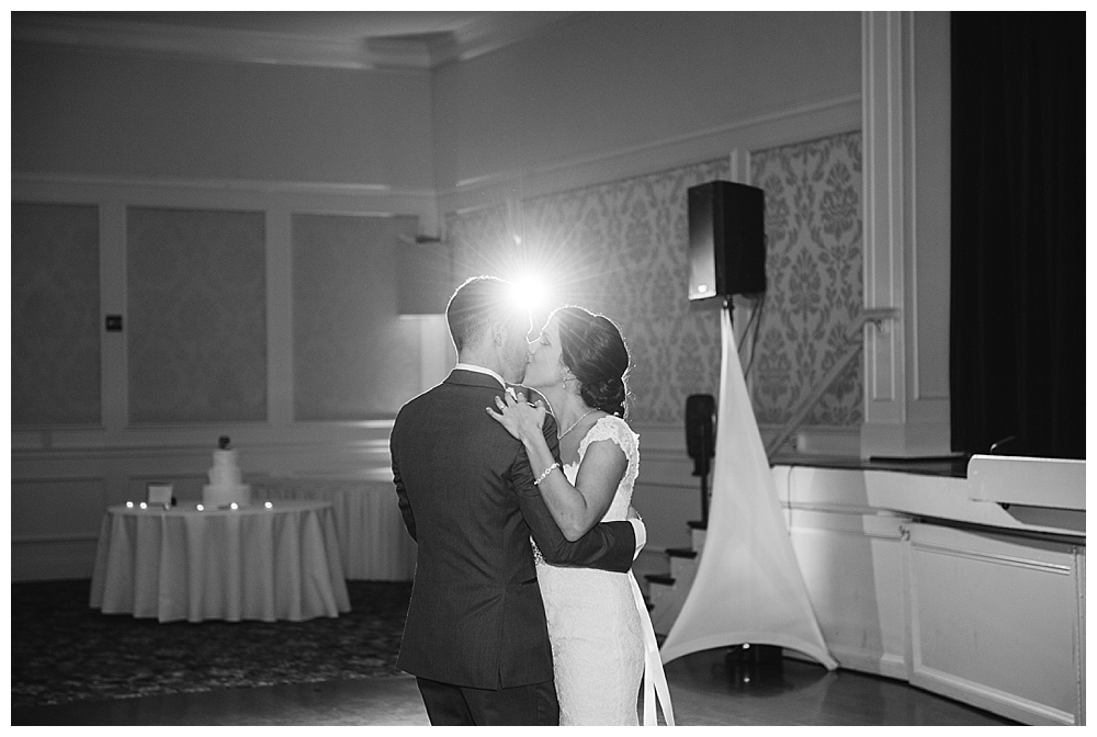 bride and groom first dance