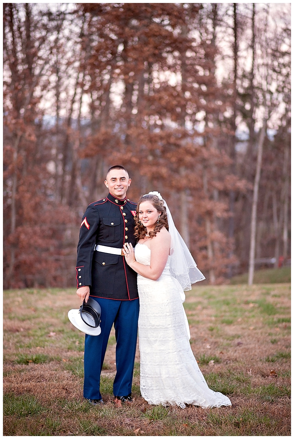 Marine corps dress blues wedding