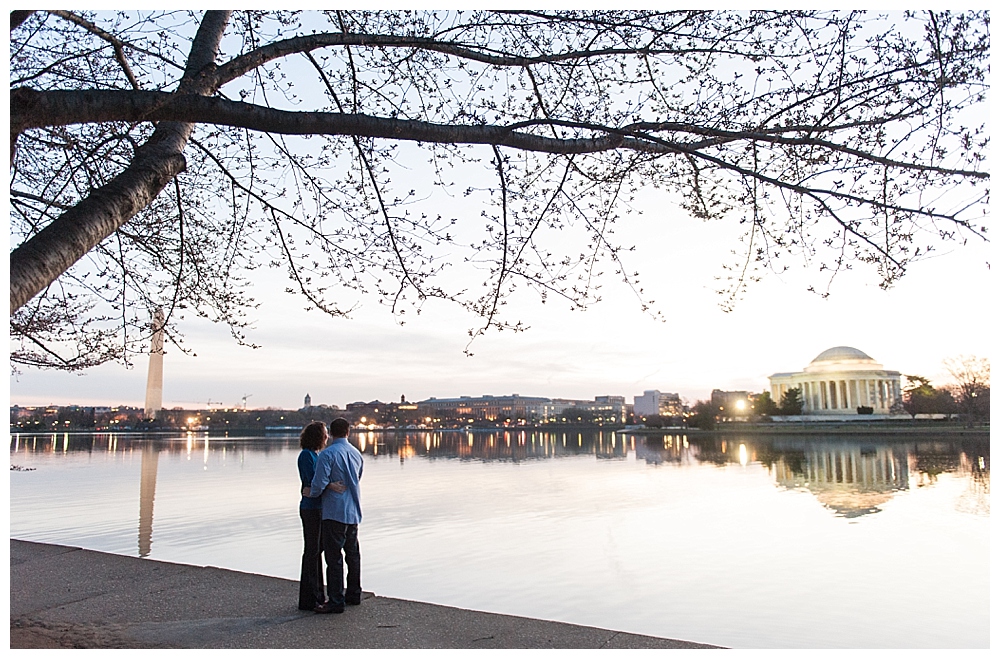 Washington DC engagement session cherry blossoms tidal basin