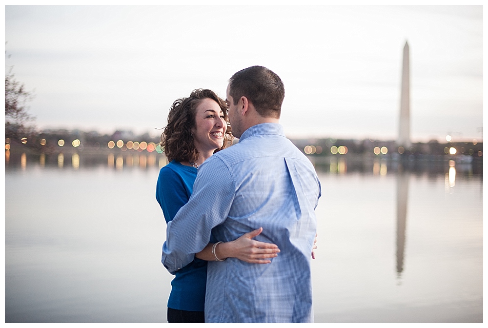 Washington DC engagement session cherry blossoms tidal basin