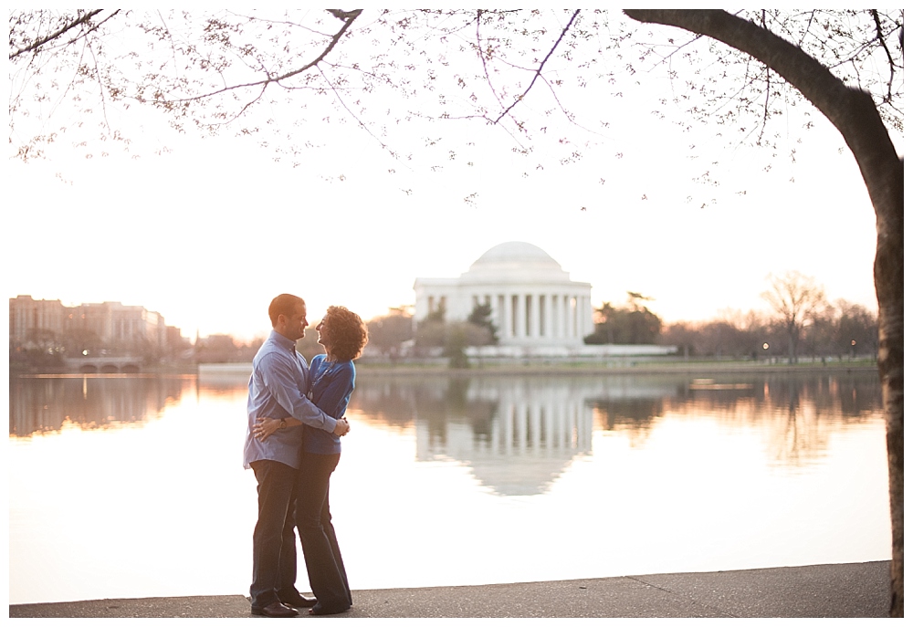 Washington DC engagement session cherry blossoms tidal basin