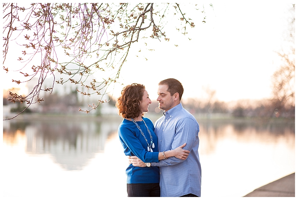 Washington DC engagement session cherry blossoms tidal basin