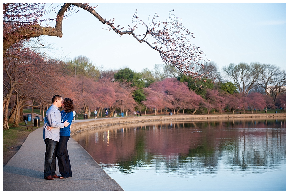 Washington DC engagement session cherry blossoms tidal basin