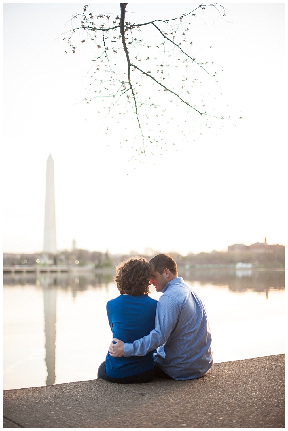 Washington DC engagement session cherry blossoms tidal basin