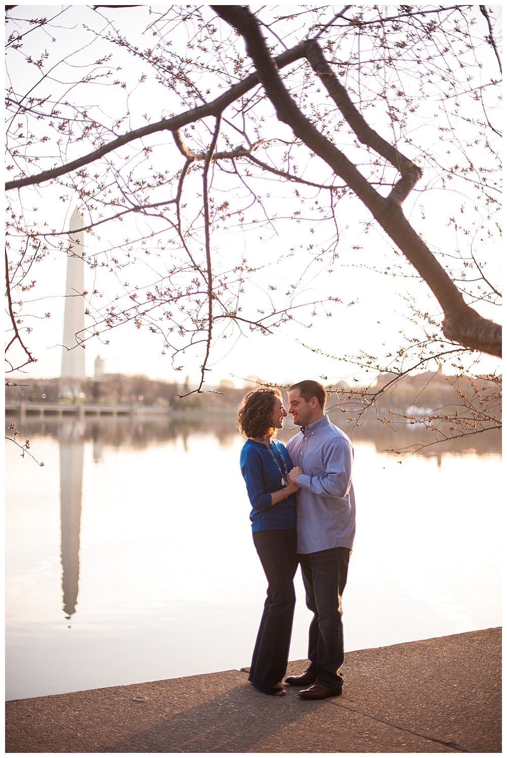 Washington DC engagement session cherry blossoms tidal basin