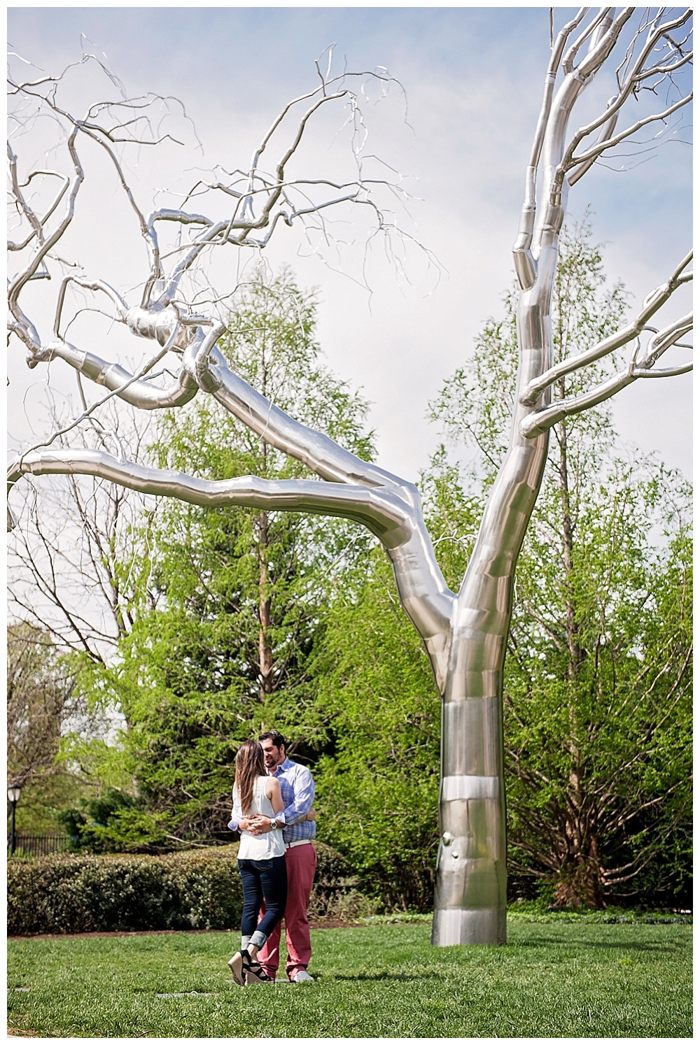 washington dc engagement session sculpture garden