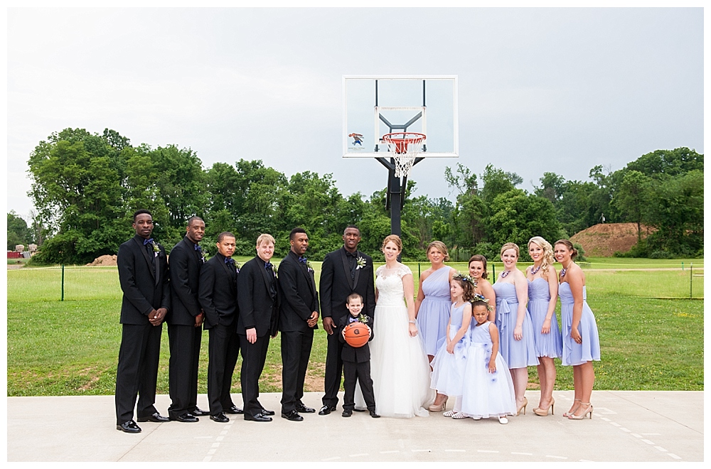 Basketball wedding party