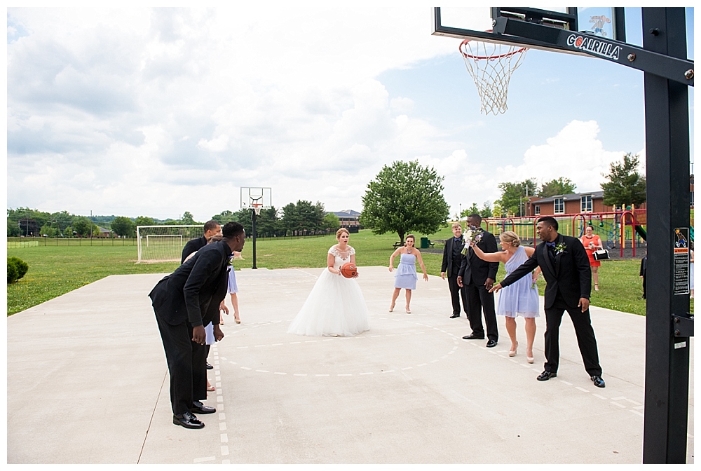 Basketball wedding party