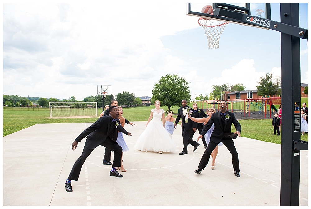 Basketball wedding party