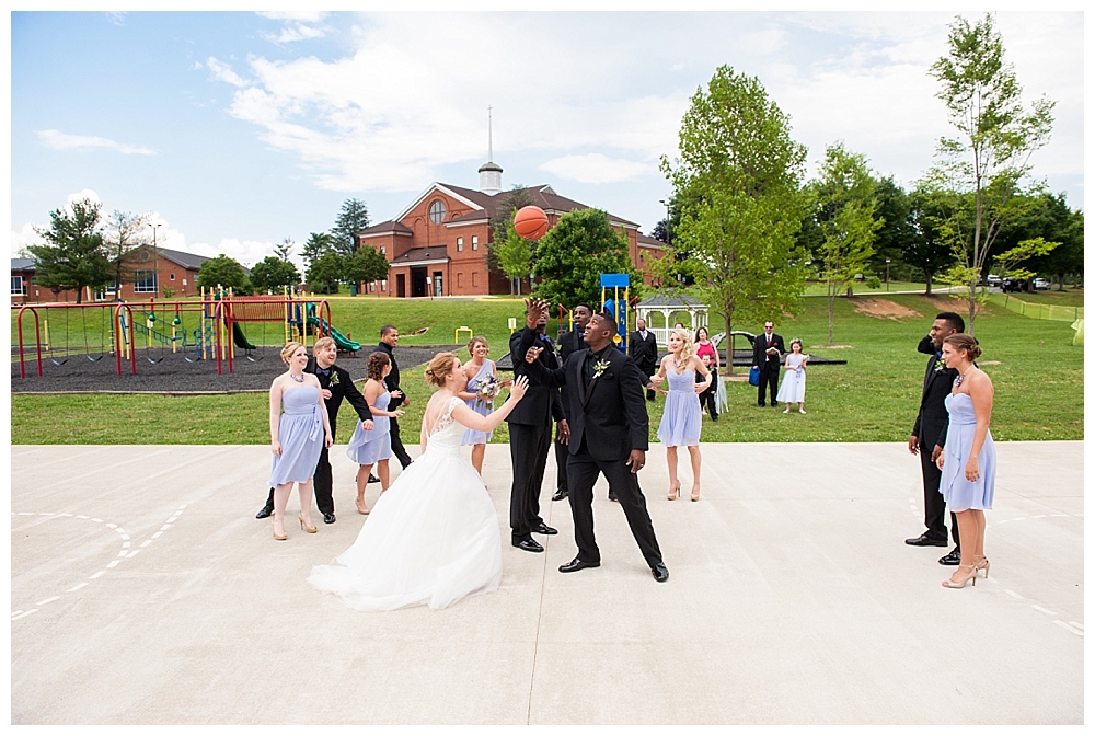 Basketball wedding party