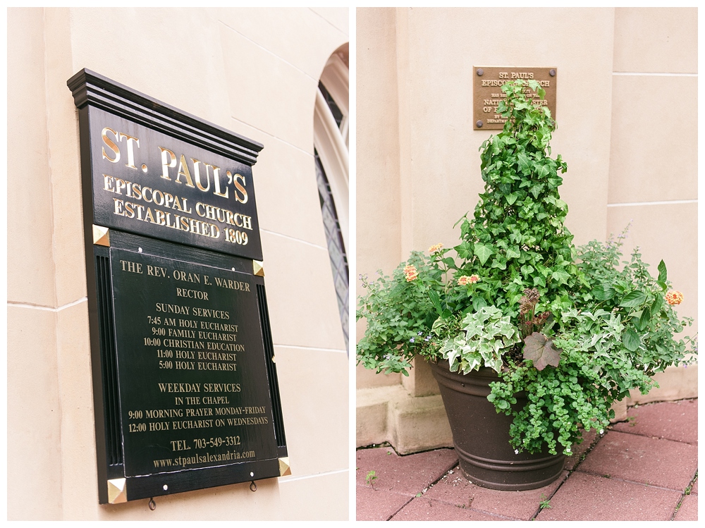 St. Paul's Old Town Alexandria Wedding