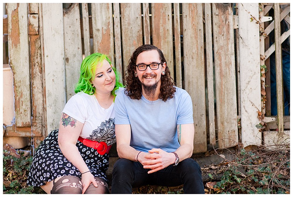 colorful hipster richmond engagement photography