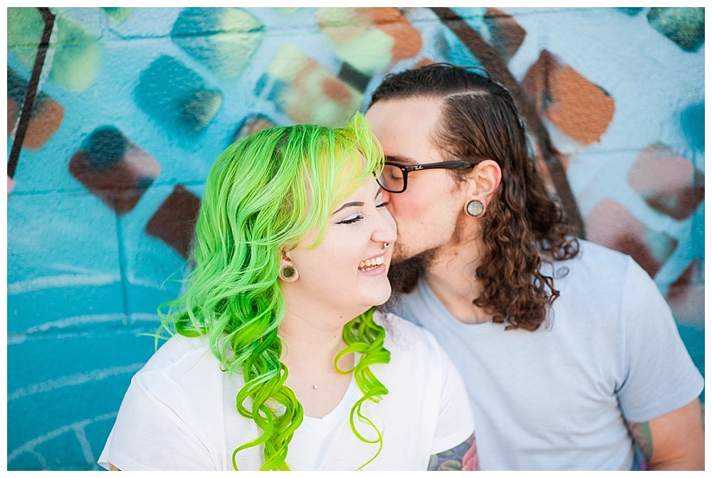 colorful hipster richmond engagement photography