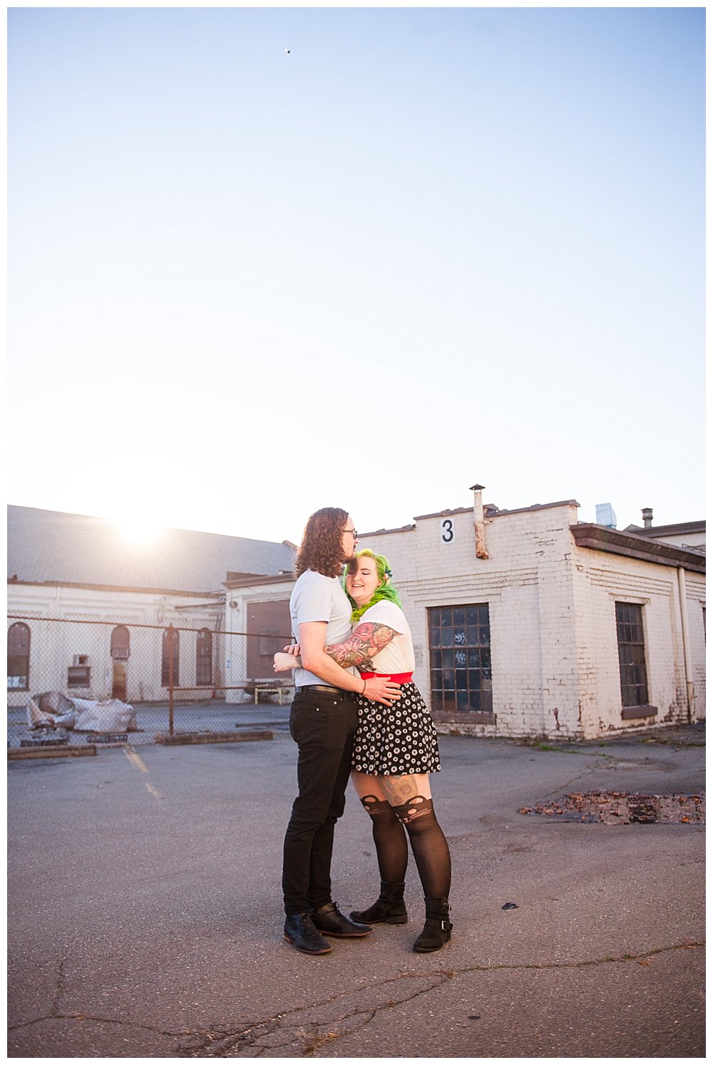 colorful hipster richmond engagement photography