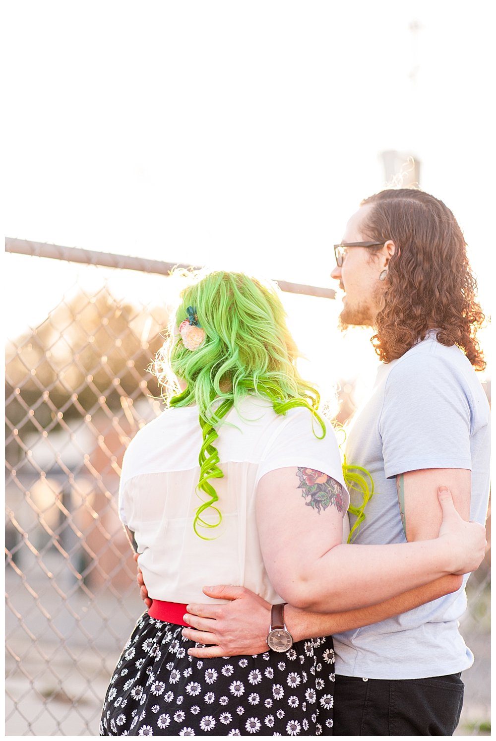 colorful hipster richmond engagement photography