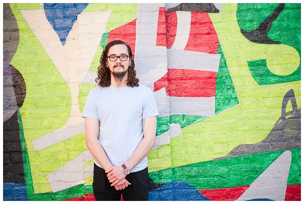 colorful hipster richmond engagement photography