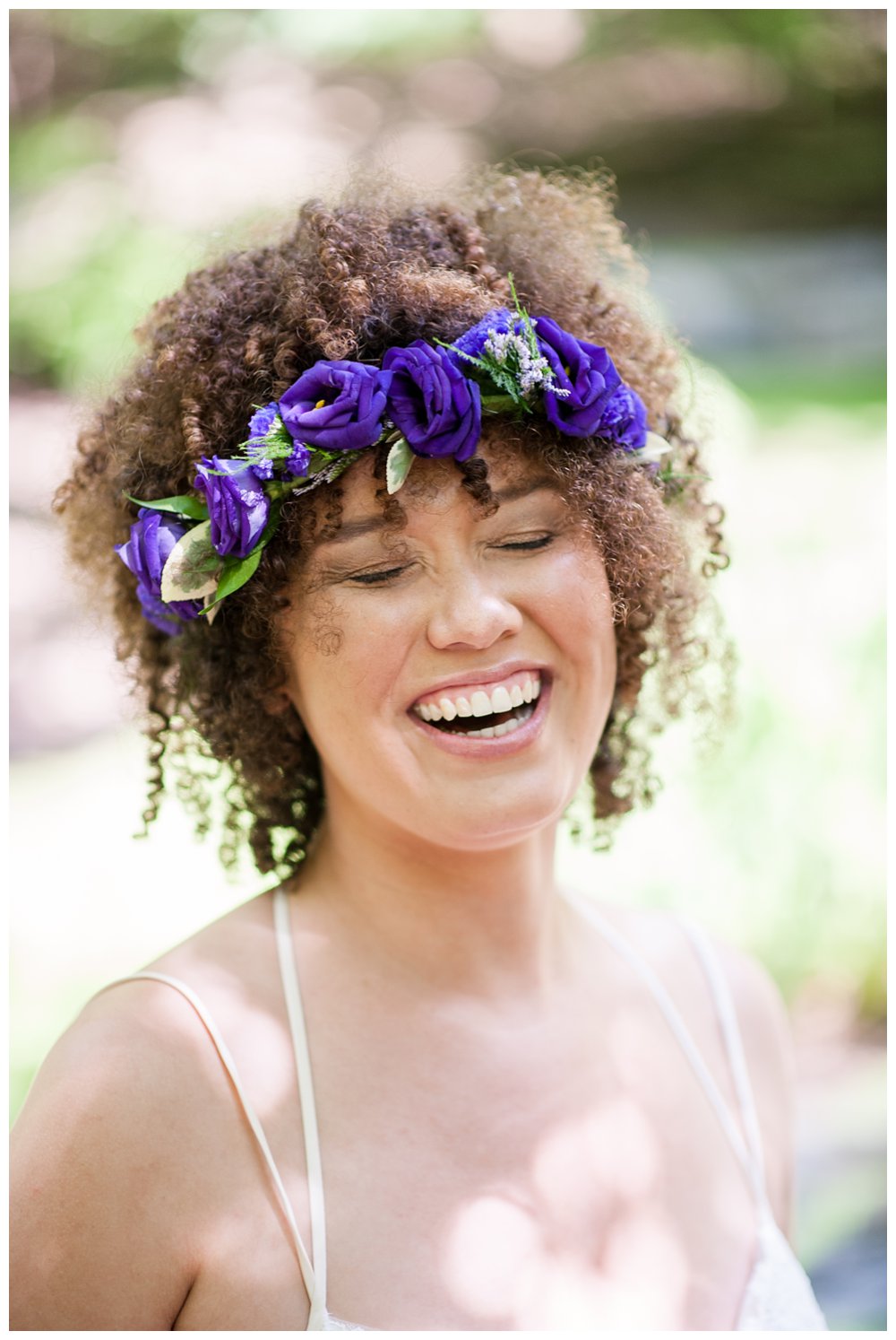 bride with flower crown