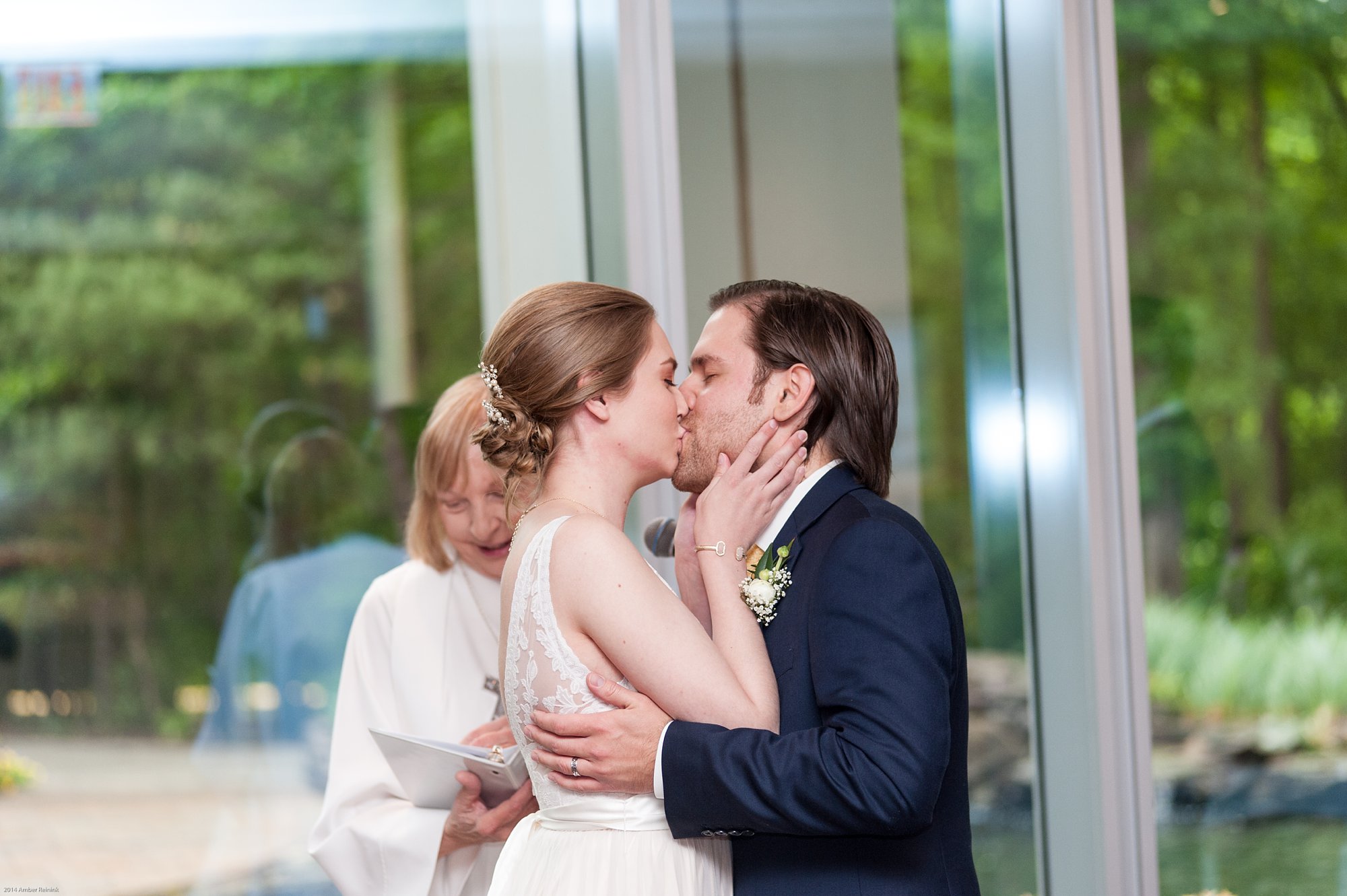 inside wedding ceremony at 2941 restaurant wedding Vienna Virginia