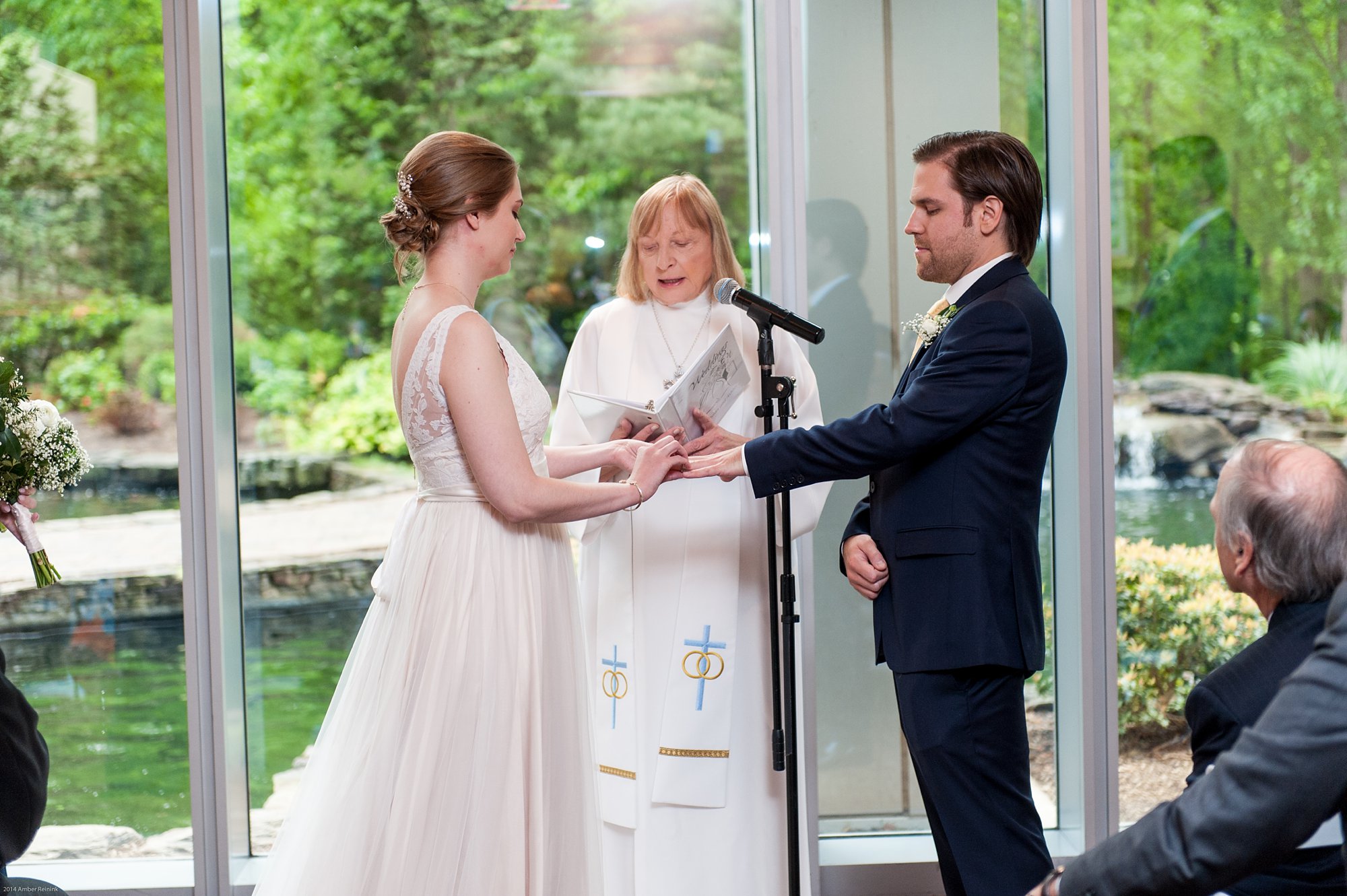 inside wedding ceremony at 2941 restaurant wedding Vienna Virginia