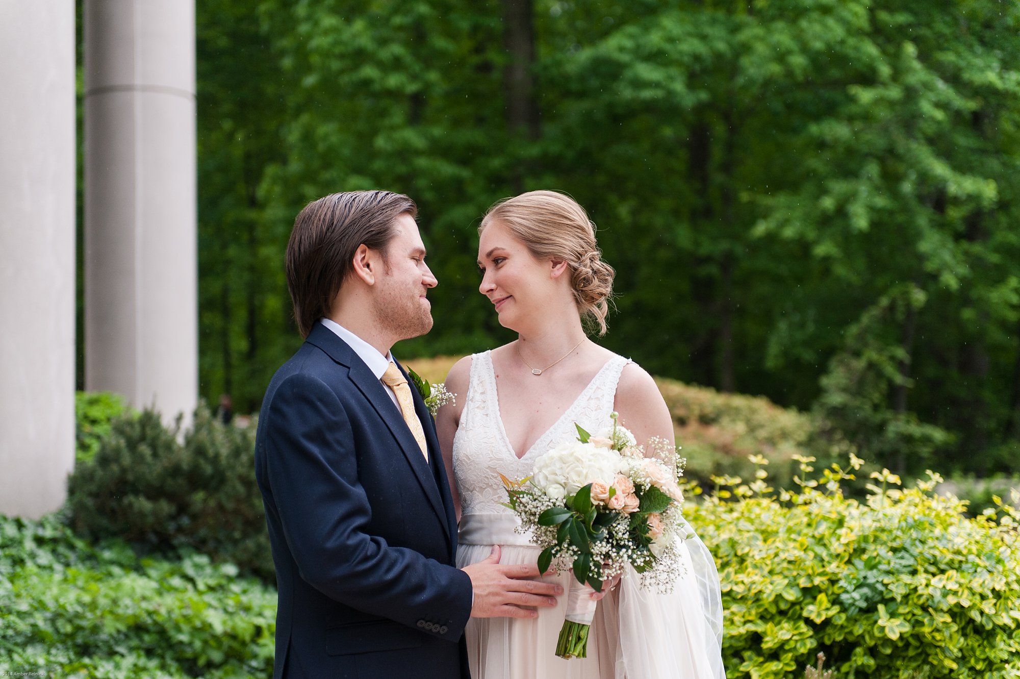 bride and groom portraits at 2941 restaurant wedding Vienna Virginia