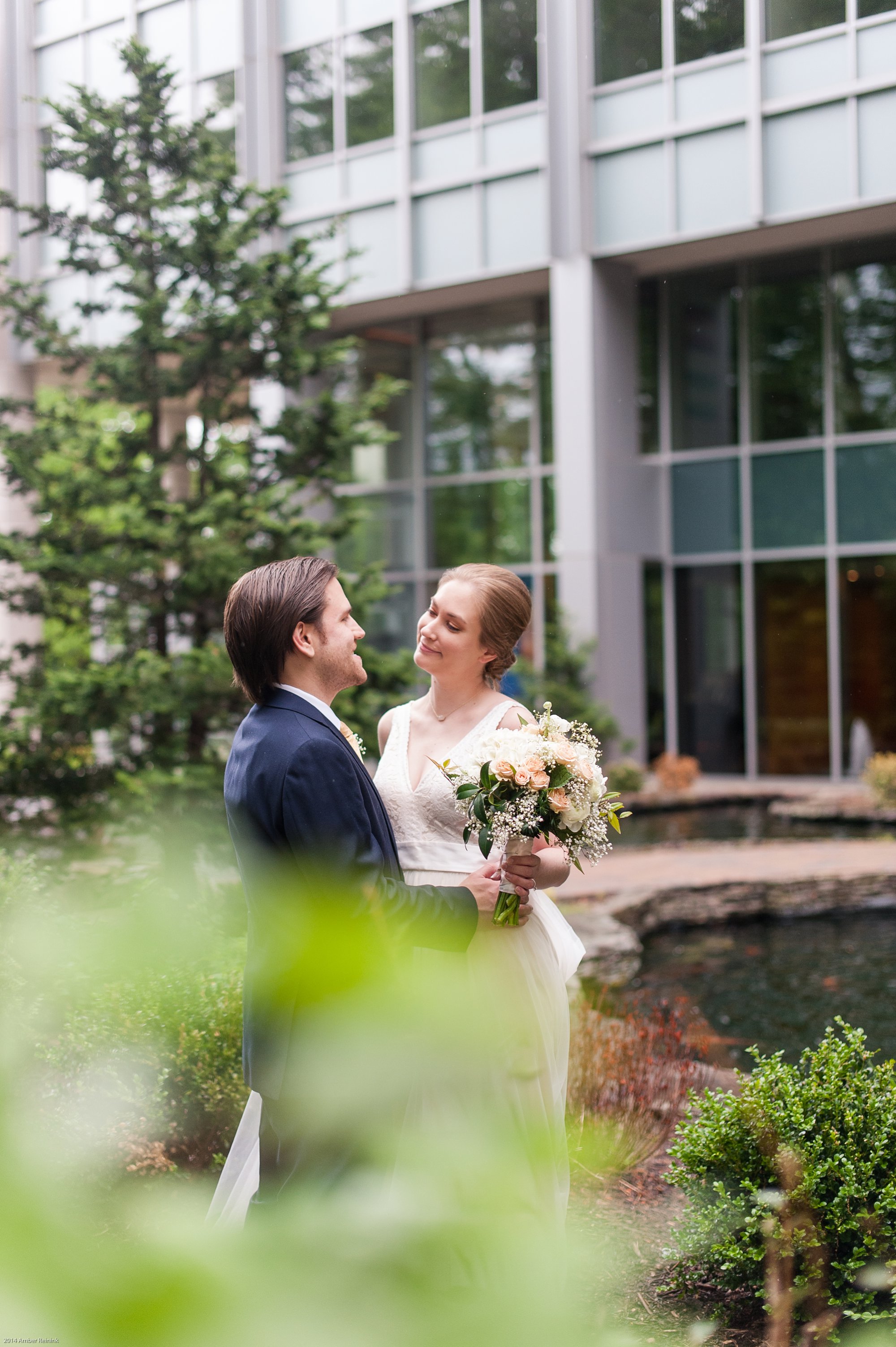 bride and groom portraits at 2941 restaurant wedding Vienna Virginia