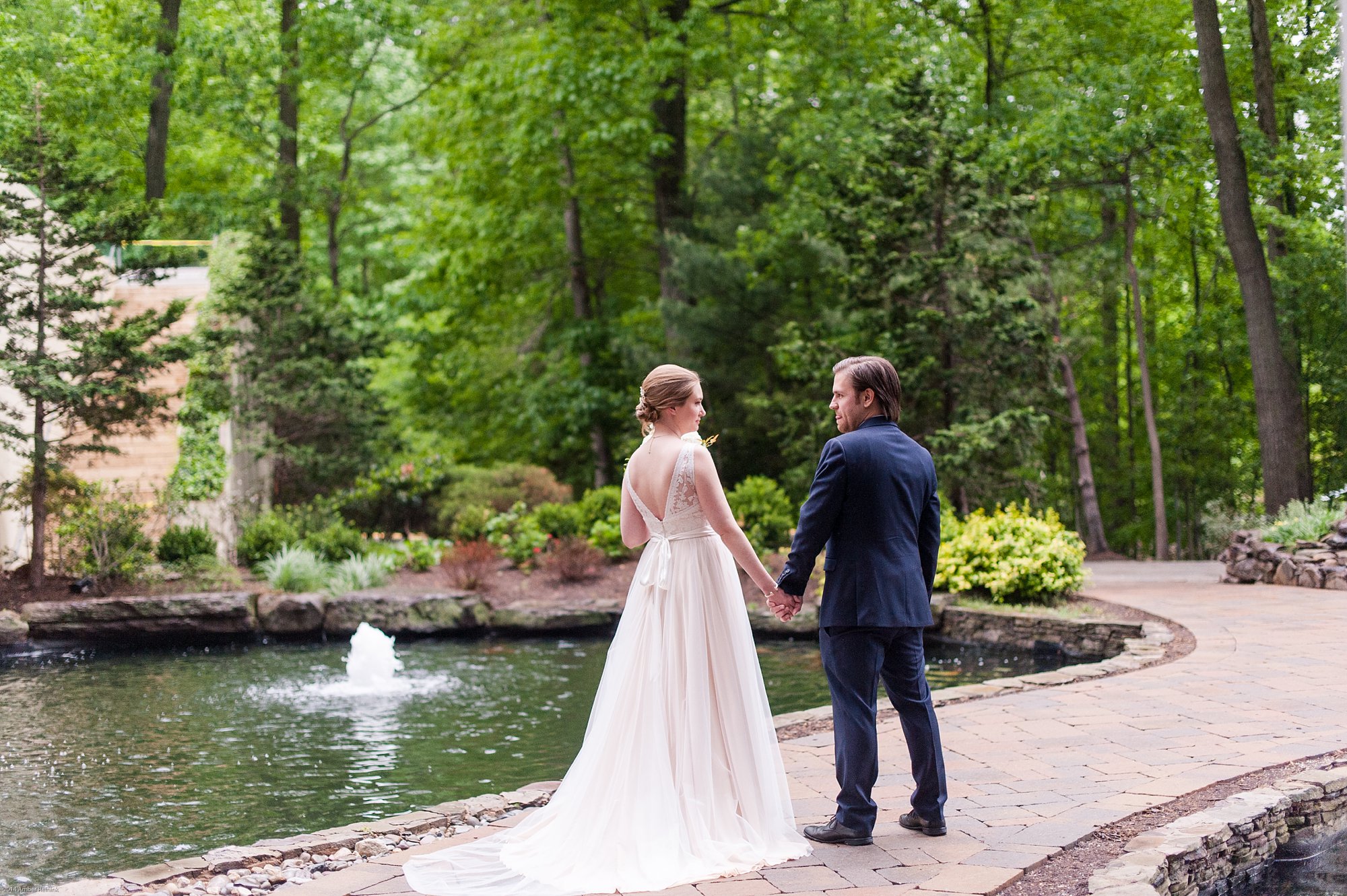 bride and groom portraits at 2941 restaurant wedding Vienna Virginia